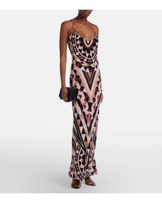 Emilio Pucci White Manuba Silk Crepe De Chine Gown
