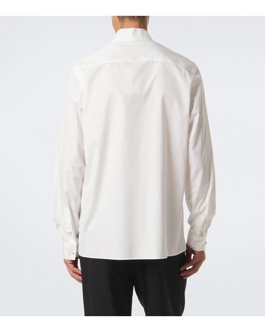 Valentino White Embellished Cotton Poplin Shirt for men