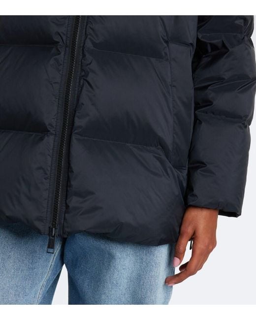 Yves Salomon Black Hooded Padded Down Jacket