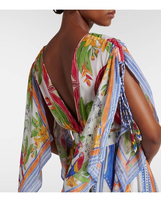 Farm Rio White Tropical Destination Maxi Dress