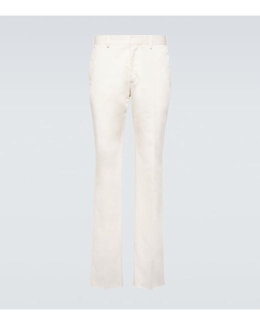 Lardini White Cotton Chinos for men