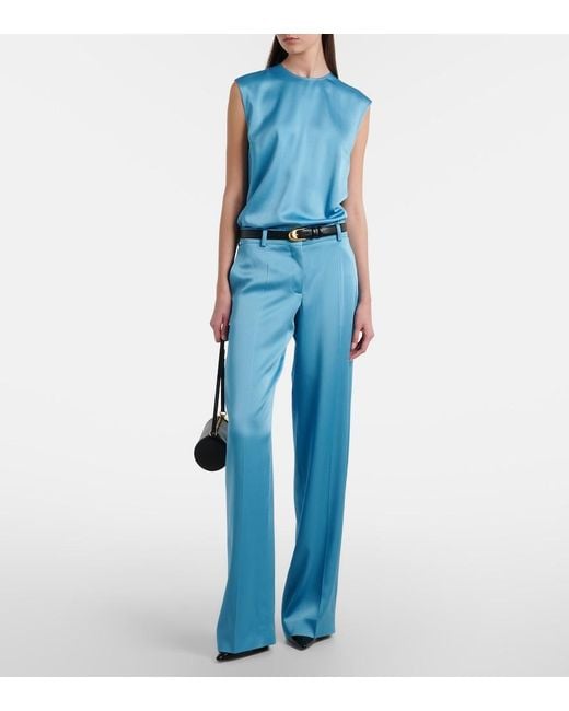 Stella McCartney Blue Satin Top