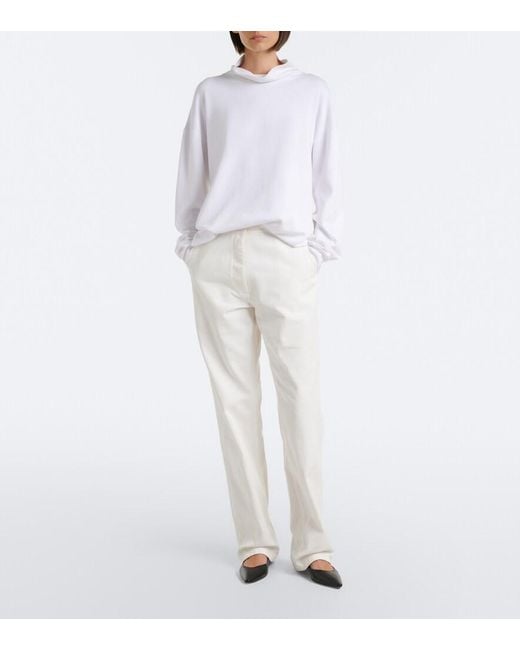 The Row White Berit Straight Jeans