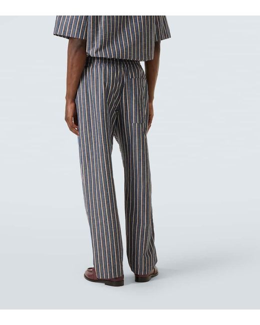 Camicia Bowling A Righe di Bottega Veneta in Gray da Uomo