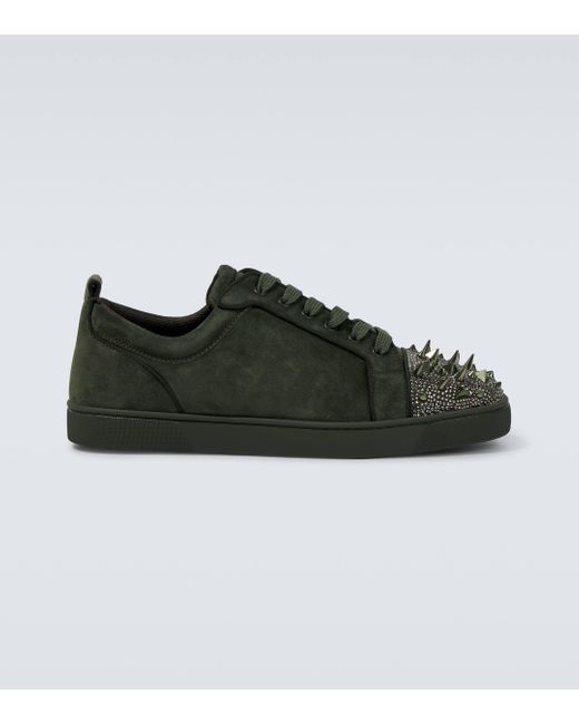 Louboutin grey spikes hotsell