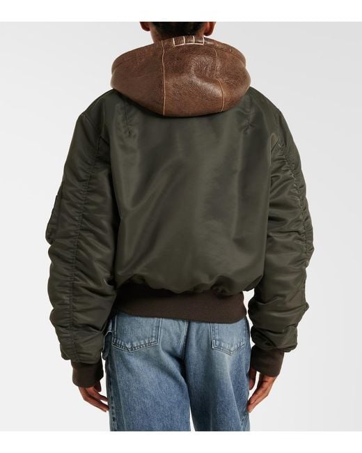J.W. Anderson Black Shearling-Trimmed Bomber Jacket