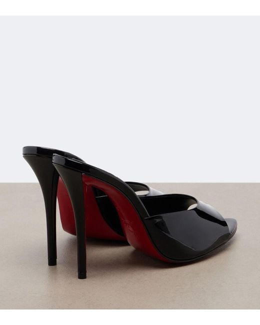 Christian Louboutin Black Miss Z Leather Mules