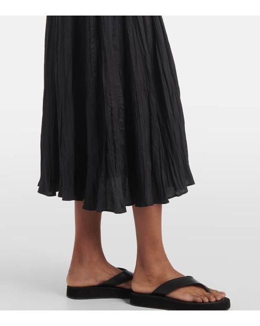 Joseph Black Sully Silk Midi Skirt