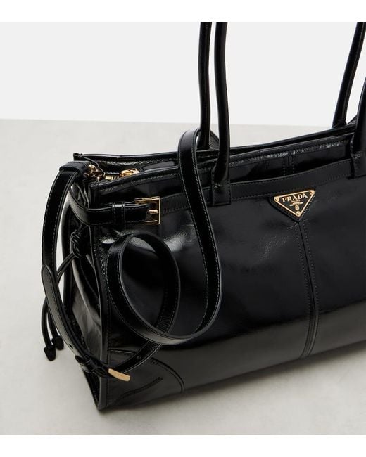 Prada Black Schultertasche Bonnie Large Aus Leder