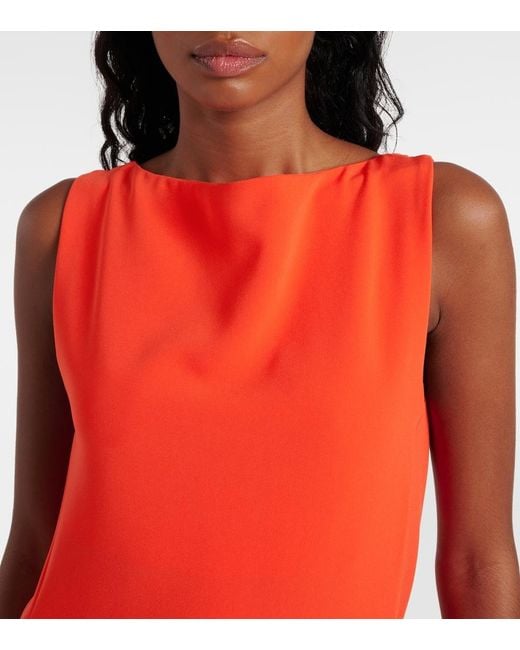 Max Mara Orange Chain-Detail Cady Gown