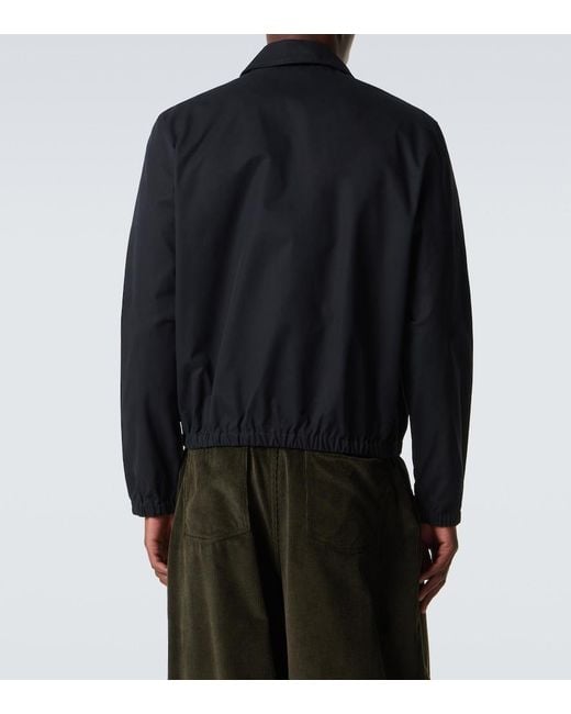 AMI Black Ami De Cour Cotton Gabardine Jacket for men