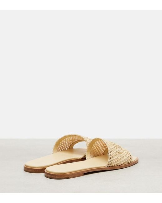 Chloé Natural Flower Crocheted Slides
