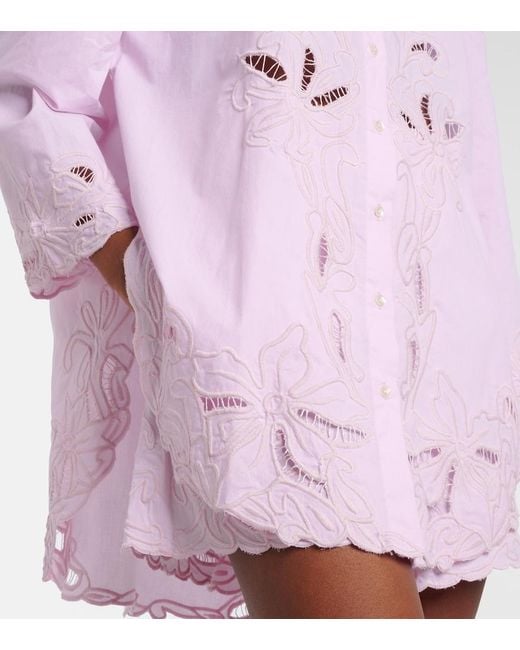 Juliet Dunn Pink Oversized Cotton Top