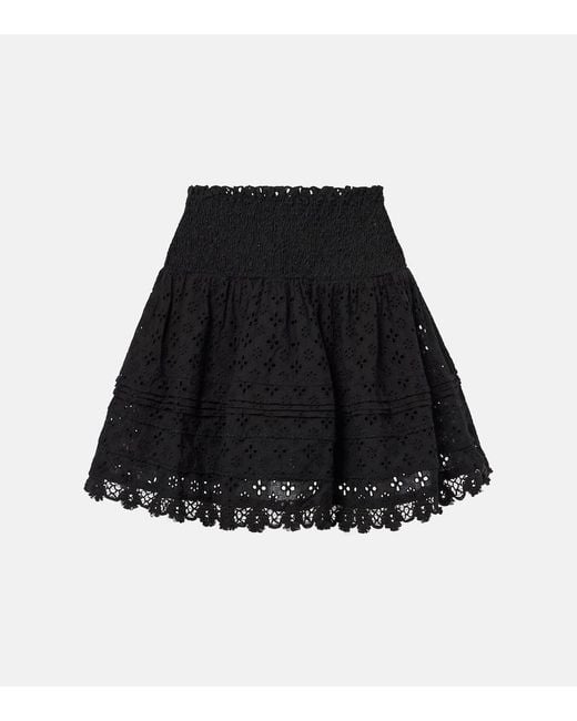 Poupette Black Galia Cotton Wrap Skirt