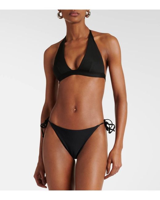 Max Mara Black Halterneck Bikini Top
