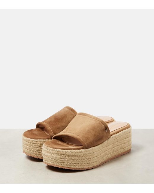 Gianvito Rossi Brown Suede Espadrilles