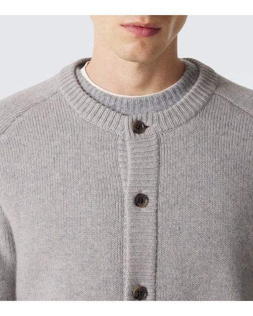 Lisa Yang Gray Tanner Cashmere Cardigan for men
