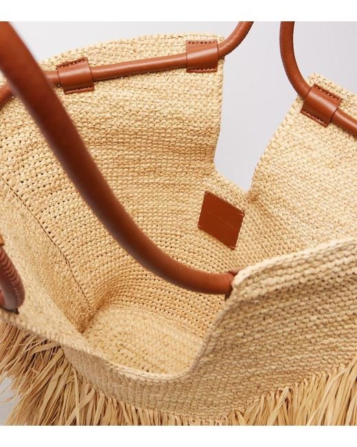 Zimmermann Natural Tote Bag Goldentime Medium Aus Raffiabast