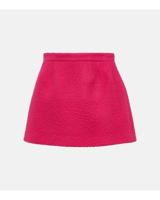 RED Valentino Pink Virgin Wool Miniskirt