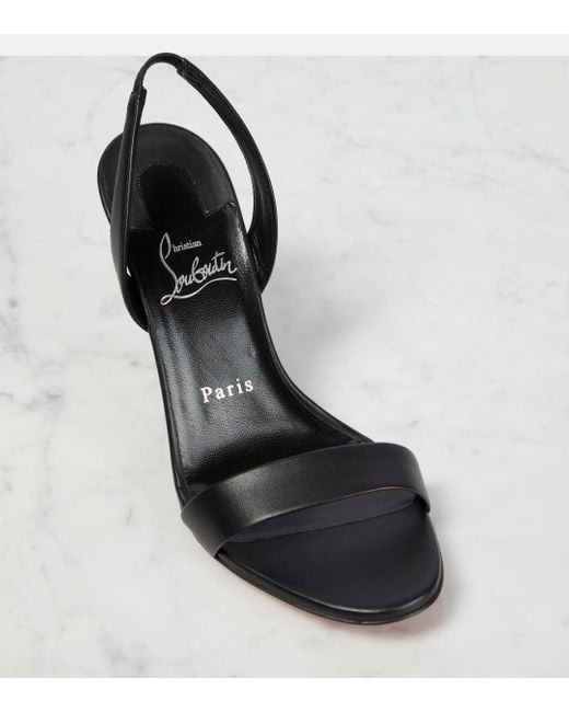Christian Louboutin Black O Marilyn 85 Leather Sandals