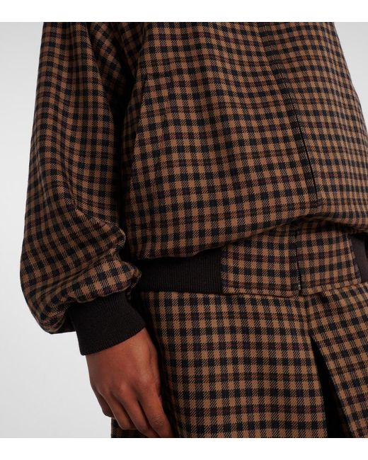Saint Laurent Brown Wool Teddy Bomber Jacket