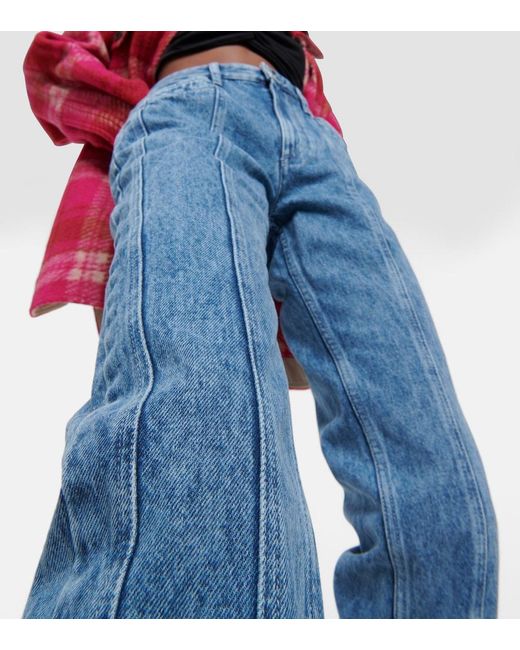 Isabel Marant Blue Sulanoa Mid-Rise Slim Jeans