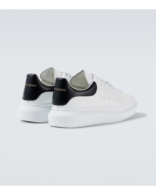 McQueen White Oversized Leather Sneakers for men