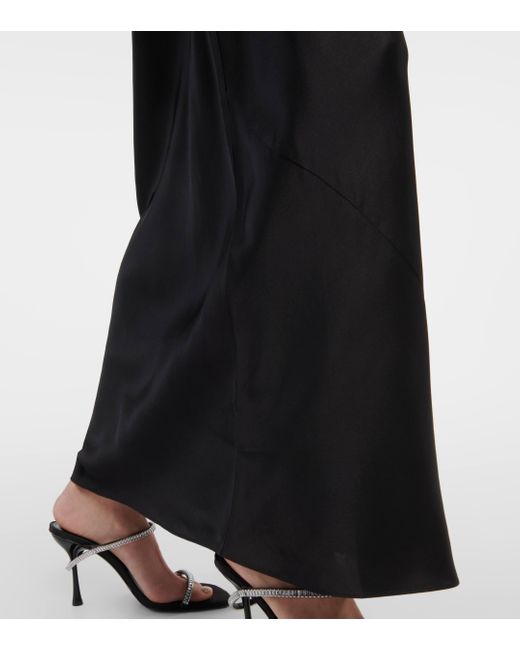 Christopher Esber Black Drifted Silk Maxi Skirt