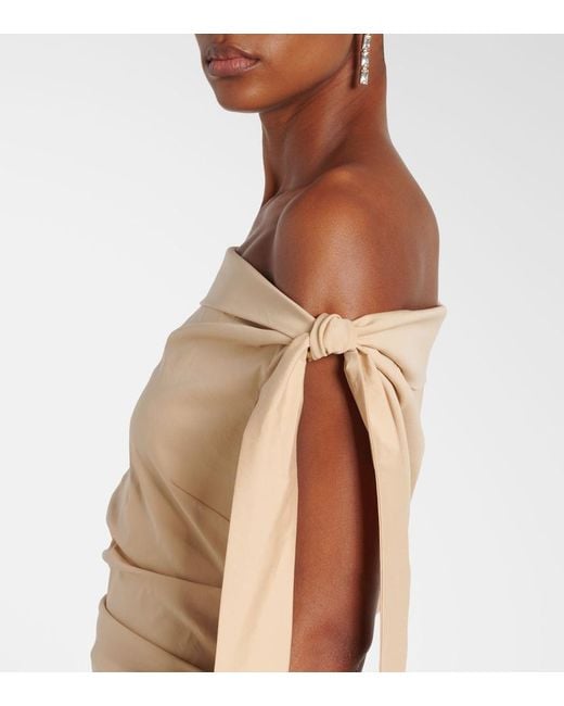 Sir Natural Dahlia Off-Shoulder Cotton-Blend Gown