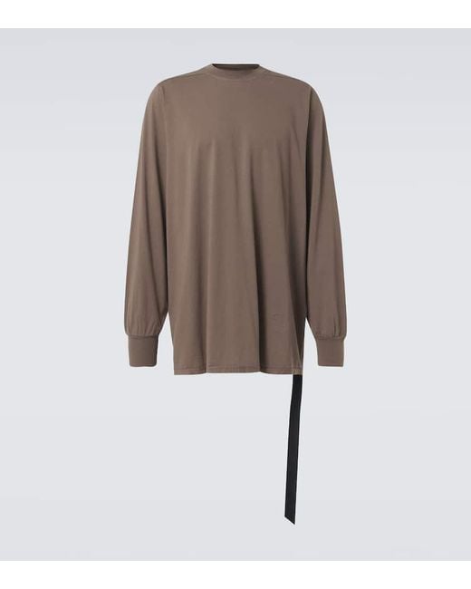 Camiseta De Jersey De Algodon Oversized Rick Owens de hombre de color Brown