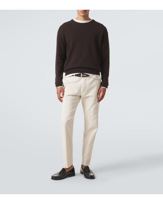 Tom Ford Natural Cotton Drill Chinos for men