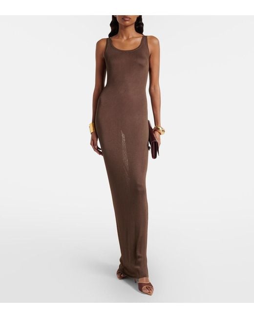Gianvito Rossi Brown Dorotea Suede-Trimmed Mesh Mules