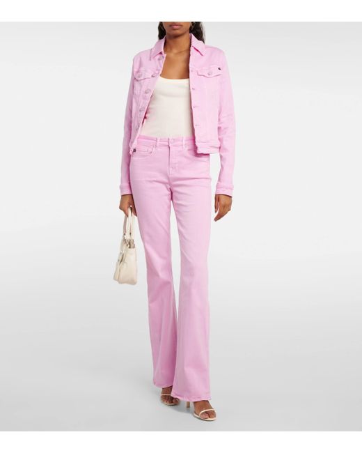AG Jeans Pink Robyn Cropped Denim Jacket