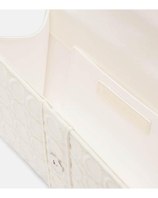 Clutch Capri Con Cristalli di Manolo Blahnik in Natural