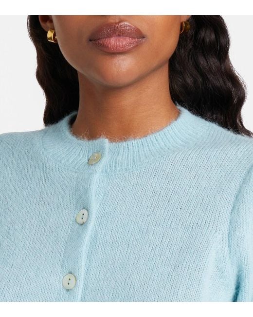 Doen Blue Anisa Alpaca And Wool-Blend Cardigan