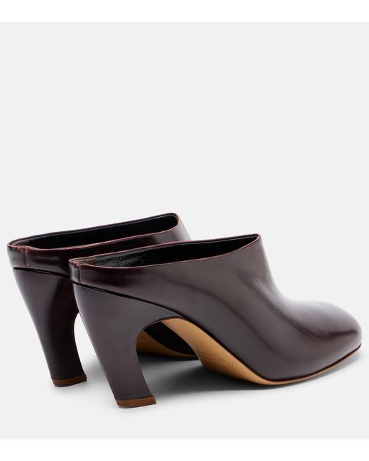 Le Monde Beryl Black Mica 80 Leather Mules