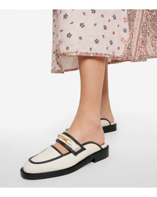 Zimmermann White Bacall Leather Loafers