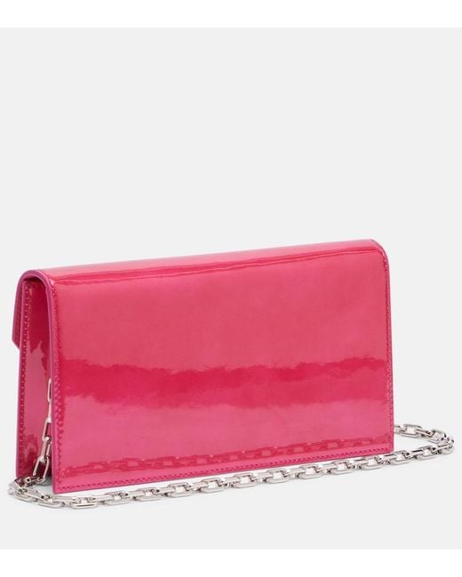 Christian Louboutin Pink Loubi54 Patent Leather Clutch