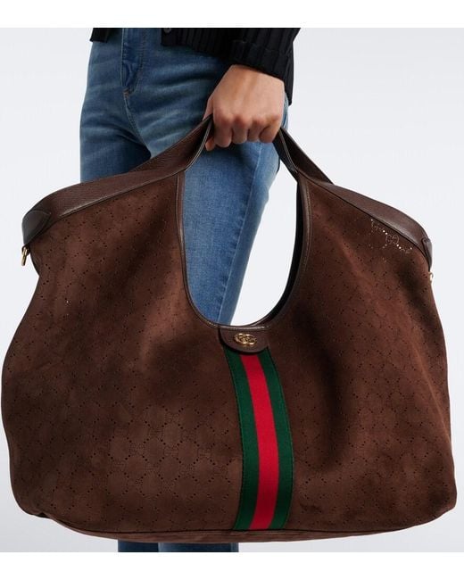 Shopper Giglio Large di Gucci in Brown