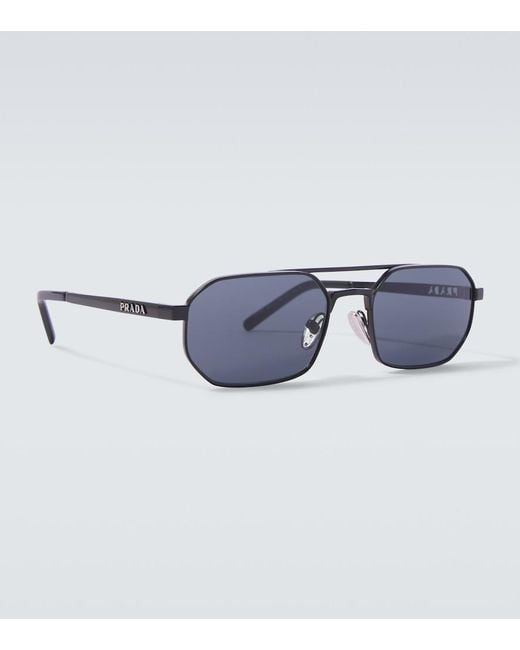 Prada Eckige Sonnenbrille in Blue für Herren