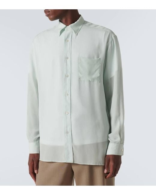 The Row White Bresson Cupro Shirt for men
