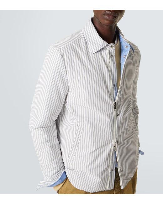 Moncler White Crescent Reversible Down Overshirt for men