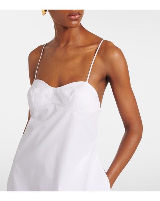 Rohe White Cotton Bustier Dress