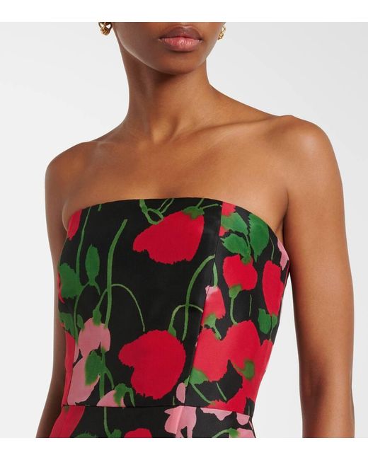 Abito Lungo A Fascia di Carolina Herrera in Red