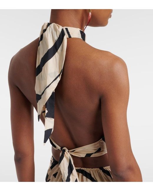 Robe Longue Imprimee En Coton Johanna Ortiz en coloris Metallic