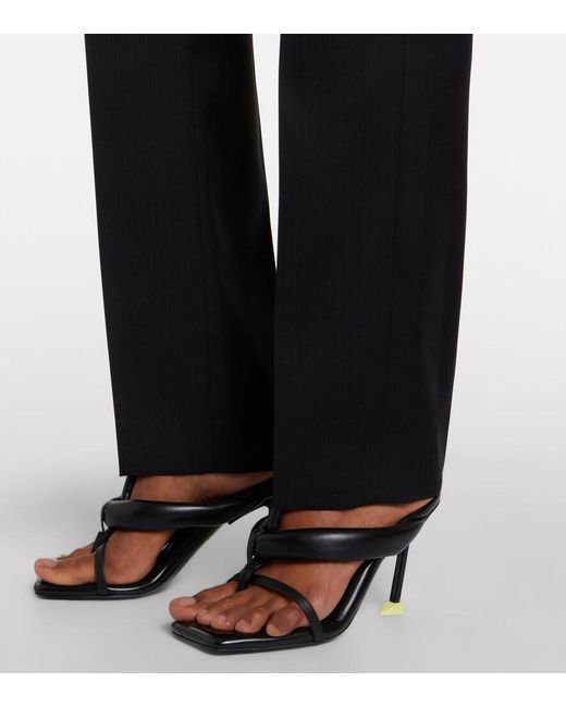 Givenchy Black Chalk Stripe Wool Slim Pants