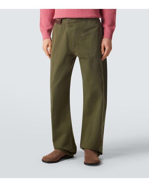 J.W. Anderson Green Twisted Straight Jeans for men