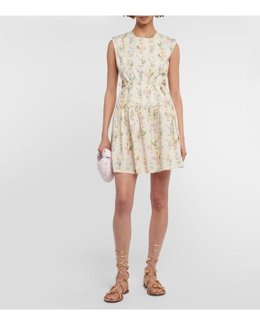Agua Bendita White Sucre Pradera Cotton Poplin Minidress