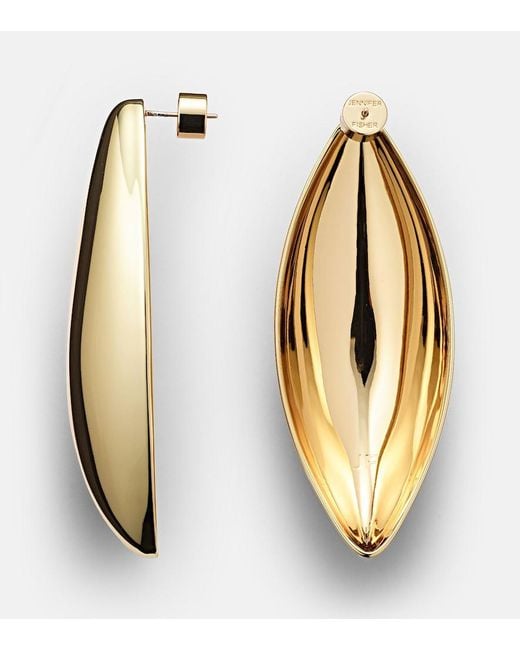 Jennifer Fisher Metallic Puffy Dagger-Plated Earrings