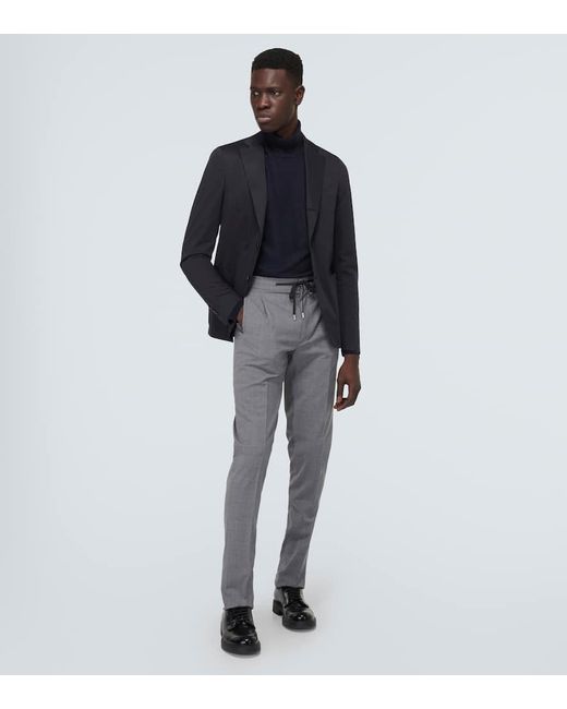 Pantalones rectos Easy Wear de lana Lardini de hombre de color Gray